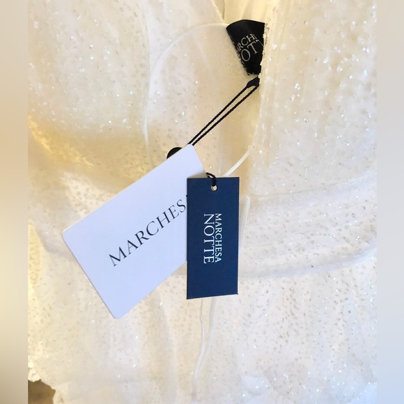 Marchesa Notte Flutter Sleeve Cocktail Dress, New With Tags, Size 8 - Picture 3 of 3